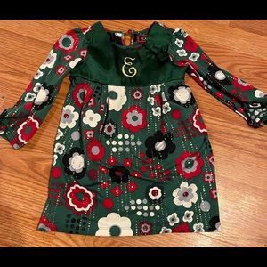 E monogram Christmas dress
